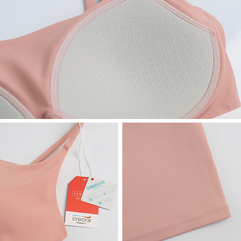 Chaleco deportivo de alta intensidad LAHN, estilo largo con almohadillas para el pecho, a prueba de golpes integrado, con realce, espalda en forma de U grande y hermosa, sujetador deportivo para yoga