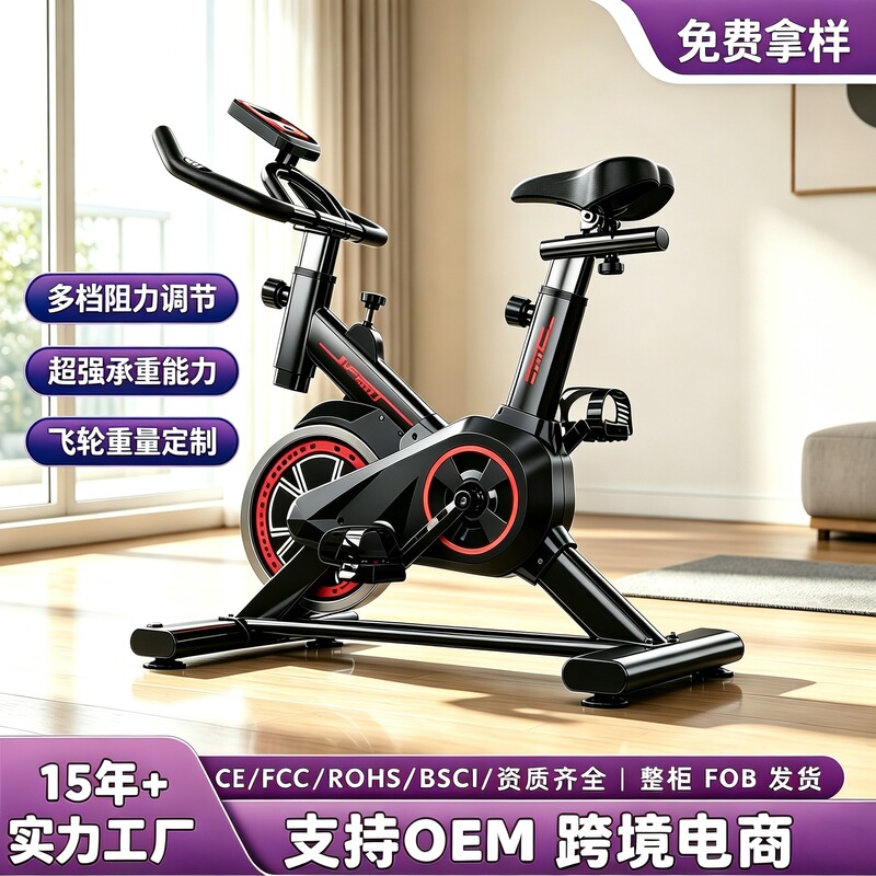 Spinning Bike for Home Use, Silent, Weight Loss, Full Package, Large Flywheel, Indoor Fitness Equipment, Cross-Border Customization, In-Stock Manufacturer