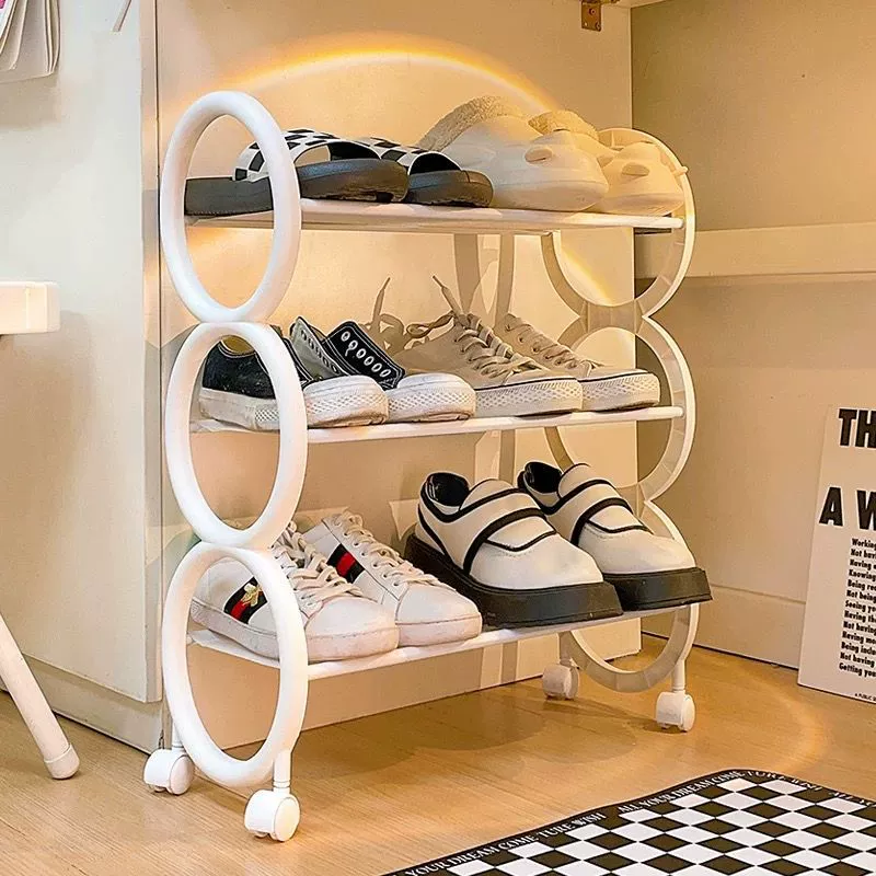 Multi‑tier shoe rack, compact versatile shoe organizer, 3–4 layers, white or black