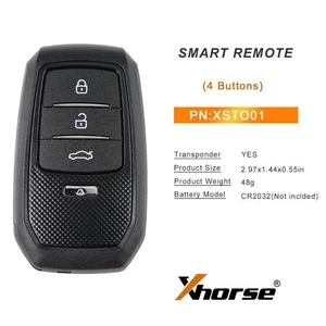 Xhorse XSTO01EN Universal Toyota Smart Pult Açar, XM38 üçün