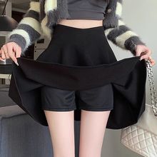 毛呢百搭2025短款新款伞裙半身裙女高腰显瘦秋冬防走光女短裙a字