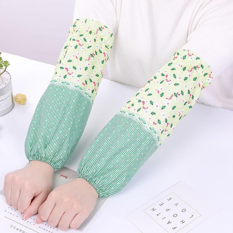秋冬秀套袖套女防污护袖短款小套手袖长款工作防脏套袖女冬季