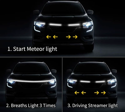 car super bright light guide strip | İşçi projektorları - 15-m-white-light-welcome-scan