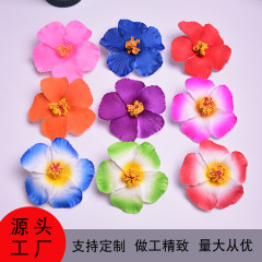 卸売りのハイビスカスの花のクリップのカラーのシミュレーションの花の頭の水着の新婦の頭の花の髪飾りの結婚祝いの装飾