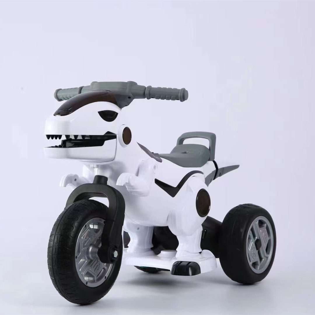 motocicleta para niños dinosaurio coche de juguete eléctrico para niños y niñas triciclo anti-rollover coche de carga grande coche de batería