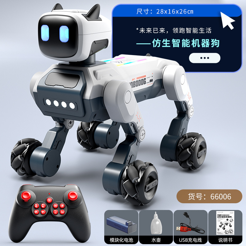 Yushu con AI eléctrica inteligente perro robot coche de control remoto niño sujetador perro robot programación truco perro electrónico