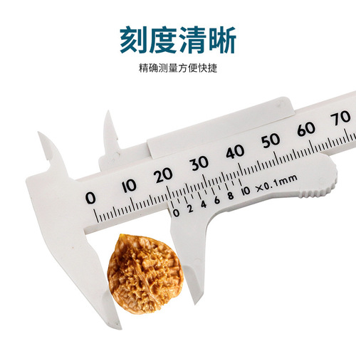 Plastic vernier caliper single scale 0-100 Wenwan measurement student caliper mini measuring tool