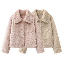 毛绒外套女2025冬季新款皮毛一体仿羊羔毛环保皮草F75W903A