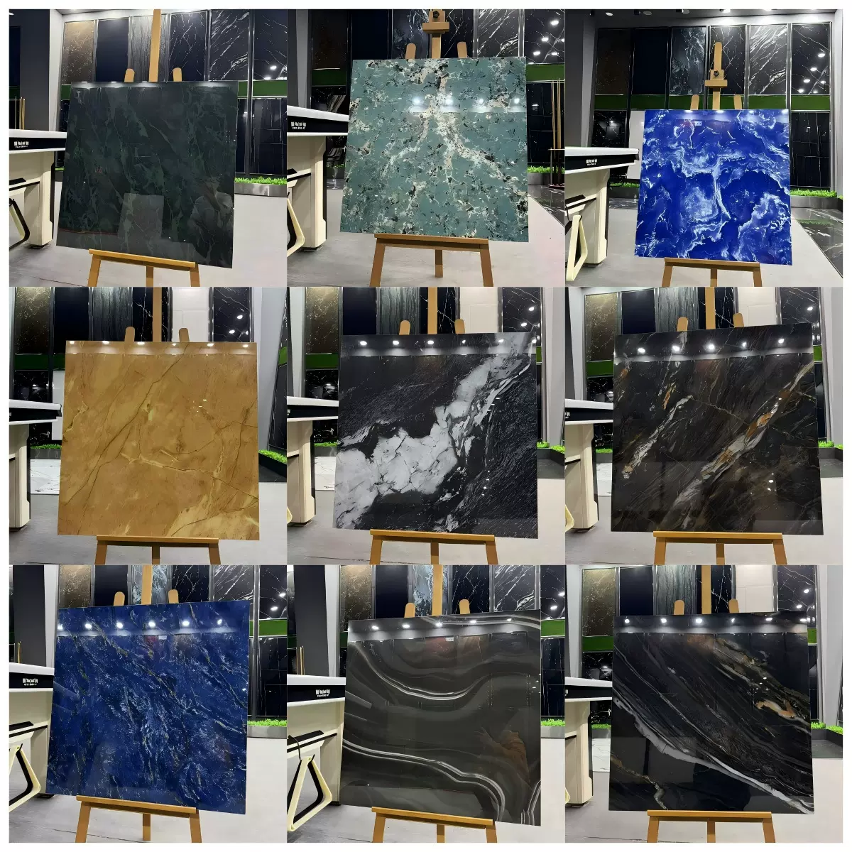 高档岩板奢石瓷砖800*800地砖客厅防滑地板砖磁砖酒店大厅KTV专用