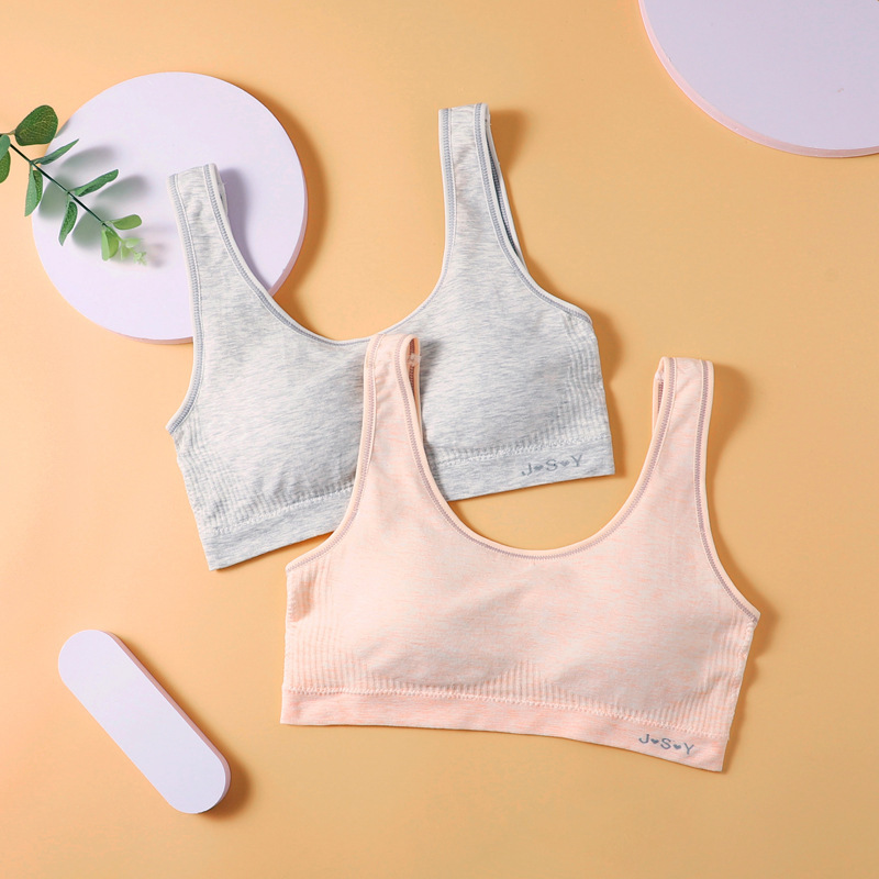 Girls' Intimates with Fixed Cup for High School, Junior High School Students, Girls' Development Period, Kidsren's Chest-wrapped Sports Vest Bra Girls' Intimates with Fixed Cup for High School, Junior High School Students, Girls' Development Period, Kidsren's Chest-wrapped Sports Vest Bra