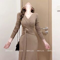 フランスvネックのツイスト気質が痩せています。
