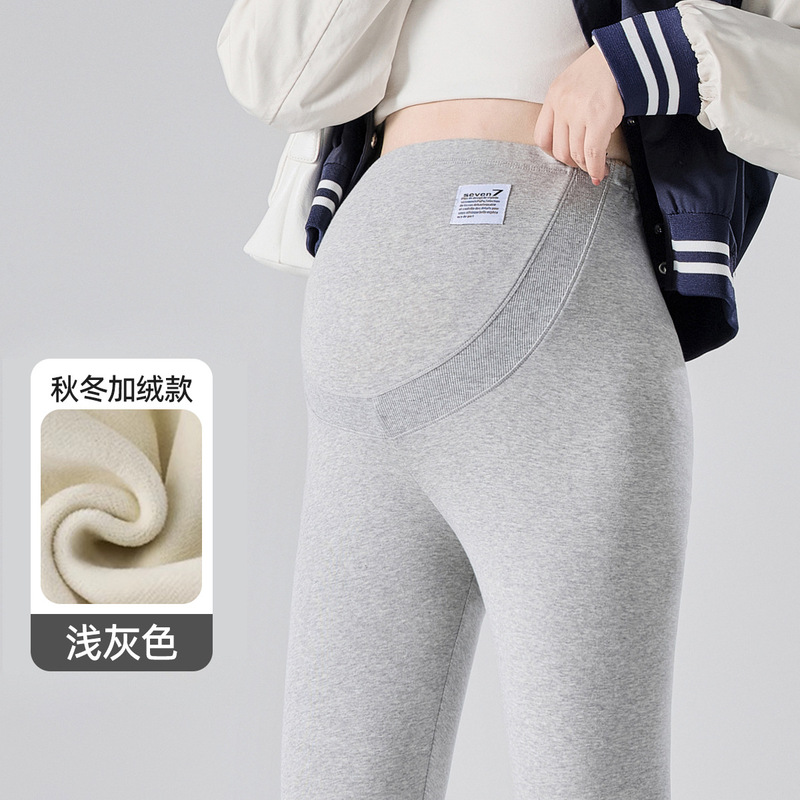 婧麒孕妇打底裤子秋冬外穿纯棉2025新款孕期不勒肚子加绒孕妇装|undefined