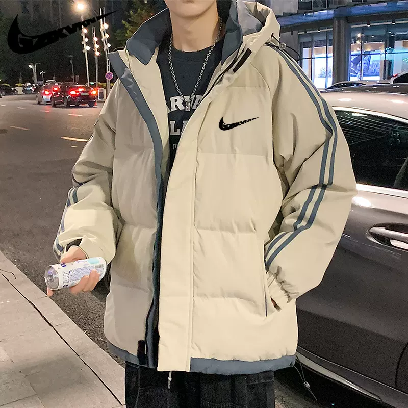 跨境代发  团购批发 潮男士冬季加厚连帽保暖棉衣棉服潮