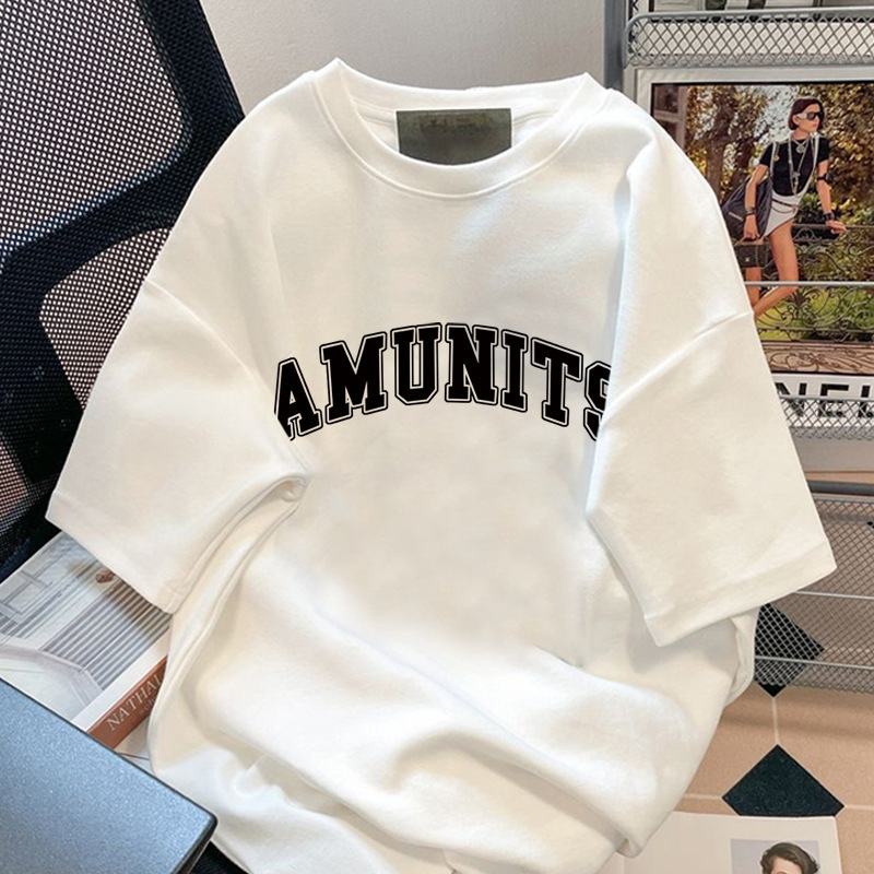 国境を越えたアメリカのレトロな半袖tシャツのトレンド韓国版の修身服のトレンドファッションカジュアルな通気性のあるシャツ