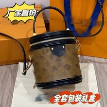 绝对新款真皮奢侈品女包老花发财桶水桶单肩纯原斜挎包