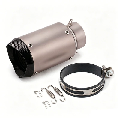 Exhaust pipe Titanium Alloy Exhaust Pipe - o-titanium-alloy-titanium-color-polygonal-tail-laser-mark