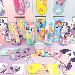 Creative girl heart pony baoli magnetic bookmark cartoon animation girls like high color value test paper classification clip