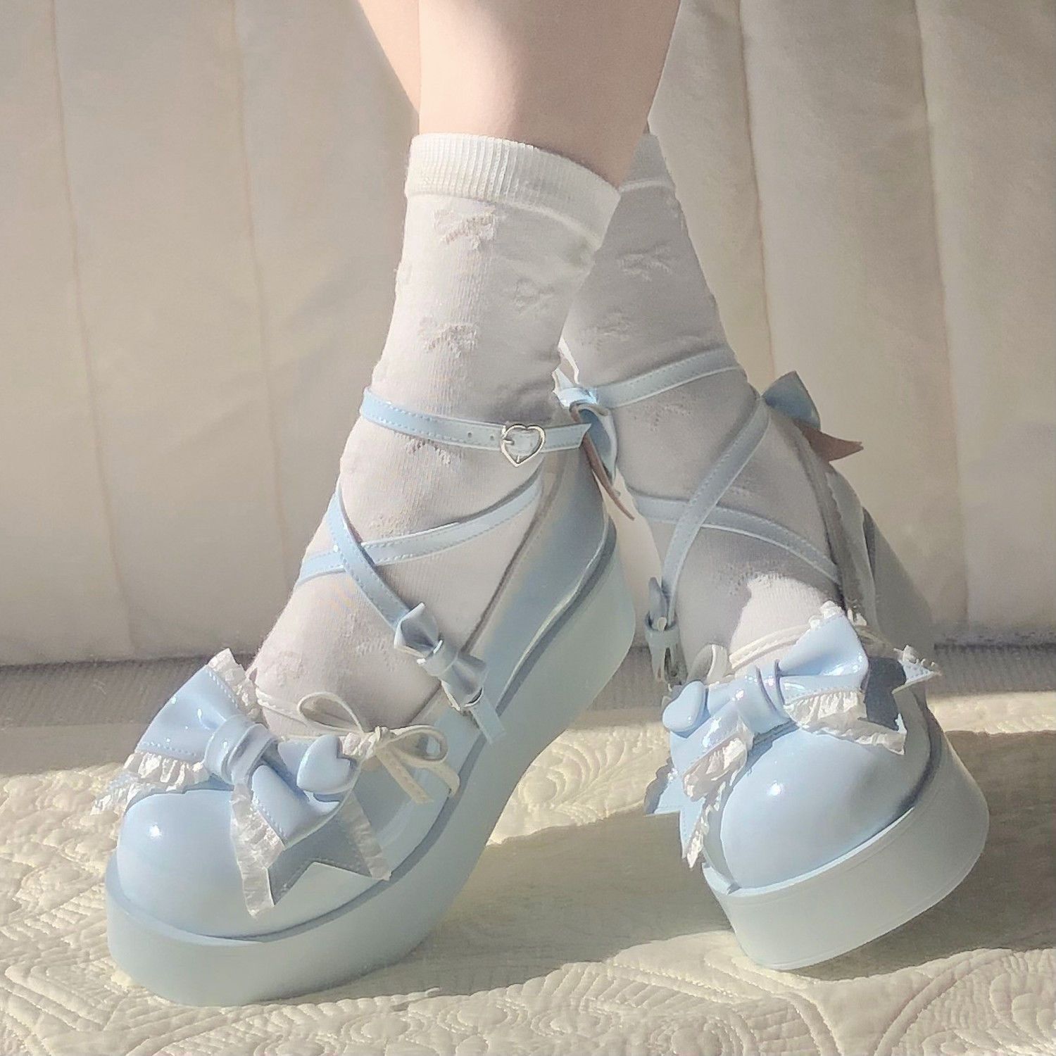 Super inmortal dulce cabeza redonda adorable zapatos Lolita zapatos de tacón pequeño Lolita zapatos de vestidos de niñas lo Niang image 7