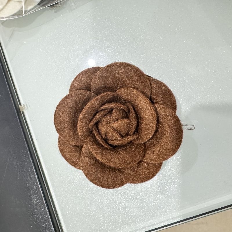 7.5cm-felt camellia [coffee color]
