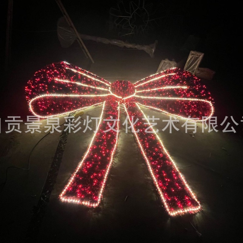 2025年クリスマス大型リボン装飾小道具 ホリデー会場装飾 ショッピングモール広場BP装飾工場|undefined