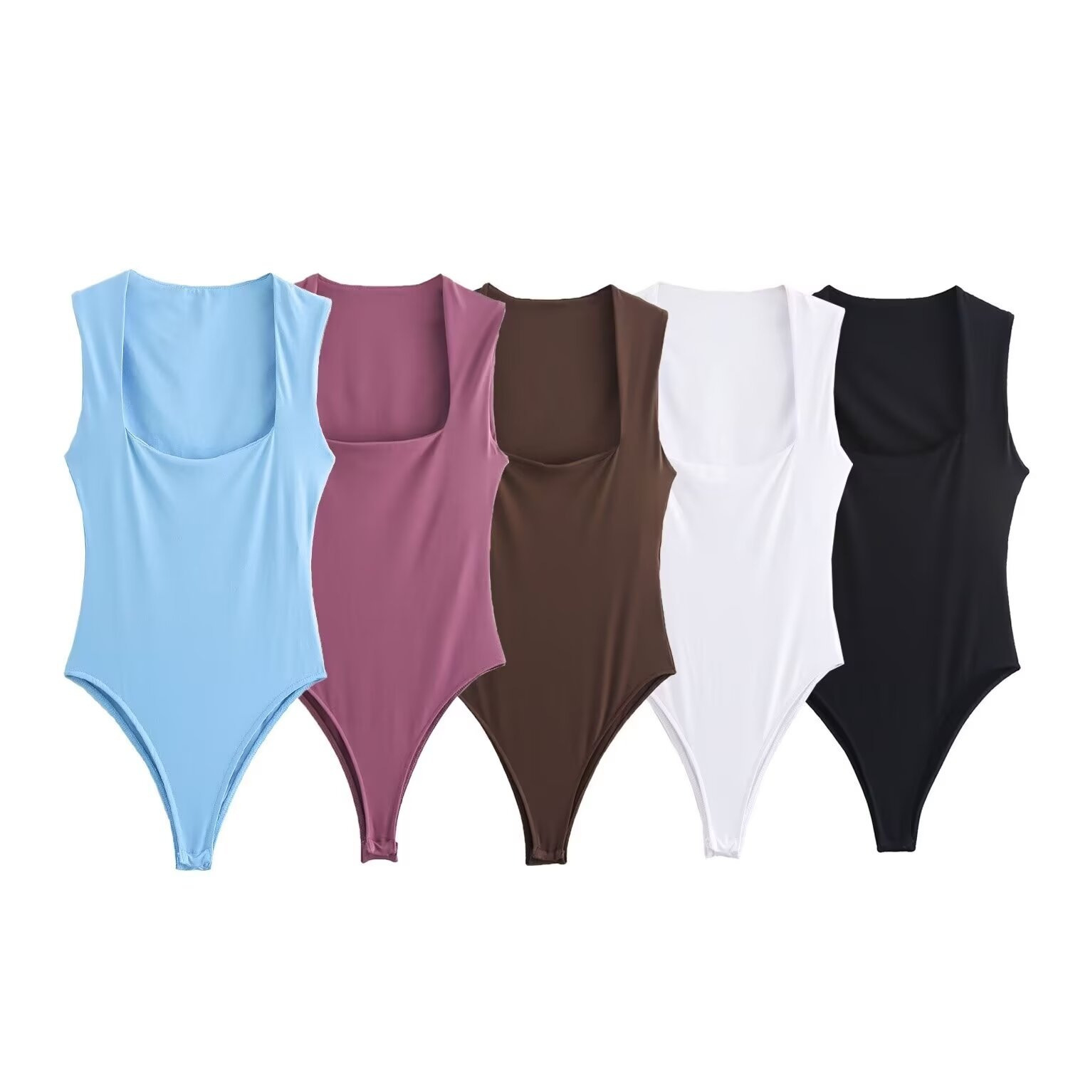 solid color sexy elastic bodysuit