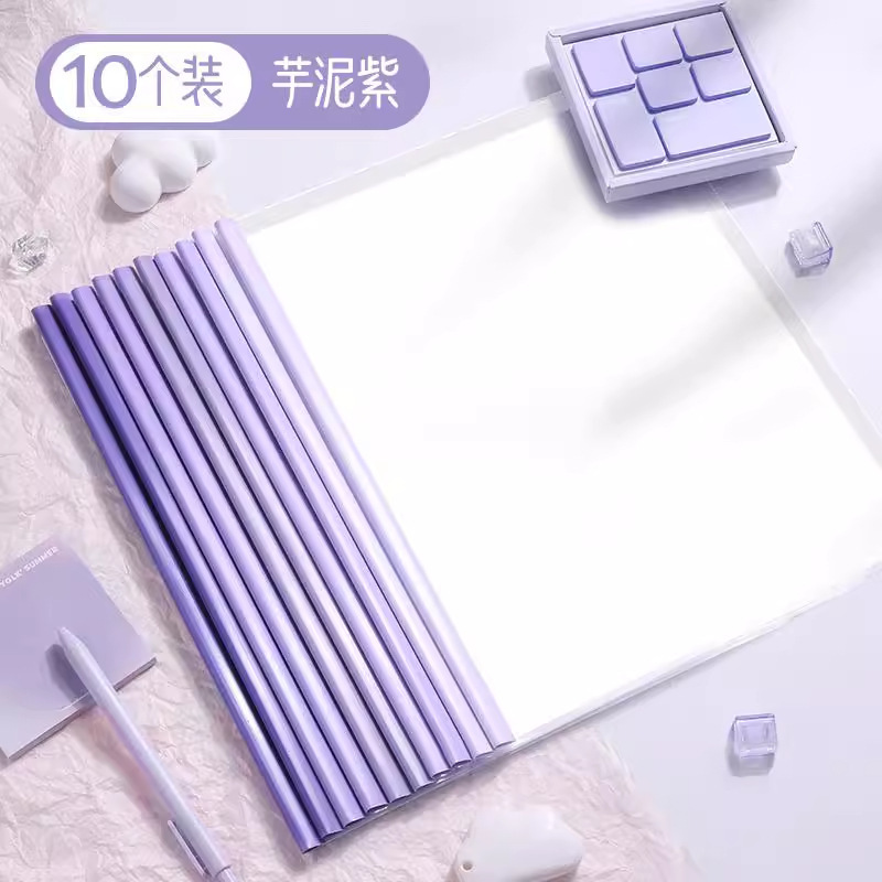 グラデーションカラープルバークリップ A4 透明水滴クリップ 厚みのある履歴書ファイルクリップ レポート小学生中学生フォルダー|undefined