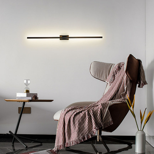 Nordic minimalist designer wall lamp post-modern living room restaurant aisle decoration hotel bedside linear line wall lamp
