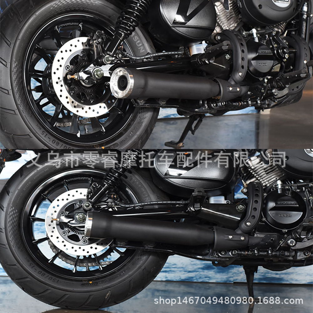 Motorcycle Exhaust Pipe Muffler Hyosung Gv300S Gv300 Modified Straight Muffler Exhaust Pipe