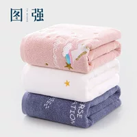 Хлопковый мягкий мультфильмовый махровый полотенце для купания, утолщенный, 70×140 см, легкий 0,45 кг