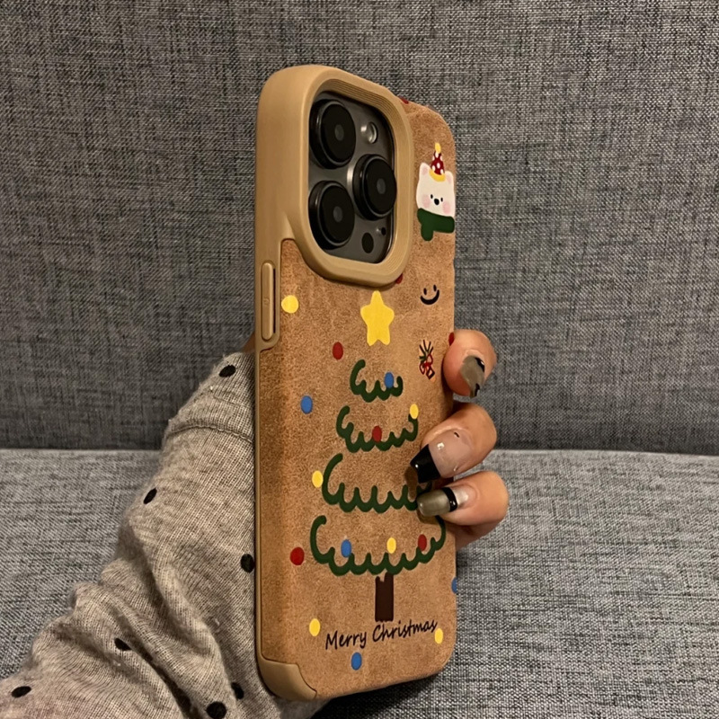 クリスマスツリーに適した Apple 16promax 携帯電話ケース 14 新しい iphone15promax クリエイティブ 13 ブラウン 12|undefined