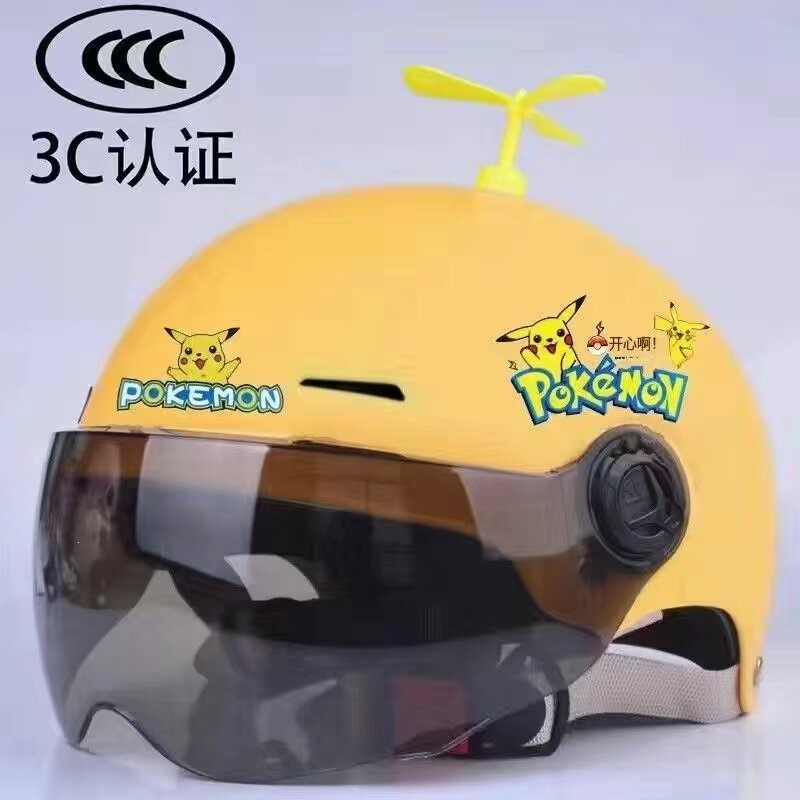 3C National Standard Electric Vehicle Children's Helmet for Boys and Girls, Toddler Summer All-Season Sun Protection Safety Helmet, Cute Motorcycle Half Helmet