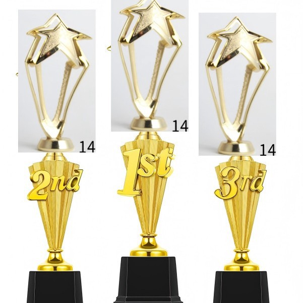 Nuevo trofeo estrella de cinco puntas 1er trofeo al por mayor personalizado MVP voluntario trofeo estrella de cinco puntas regalo de celebración escolar