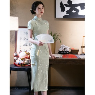 High-End New Chinoiserie Cheongsam for Girls, Summer New Republic of China Cheongsam Improved Young Dress 3556