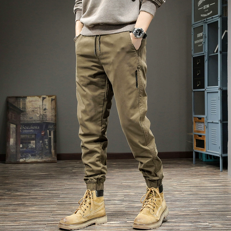 Демисезонные ретро спортивные брюки бренда, slim fit