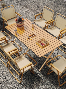 Portable Table and Chair for Picnic, Outdoor Folding Table, Barbecue Night Market Table, Egg Roll Table, Camping Stall Setup, Simple