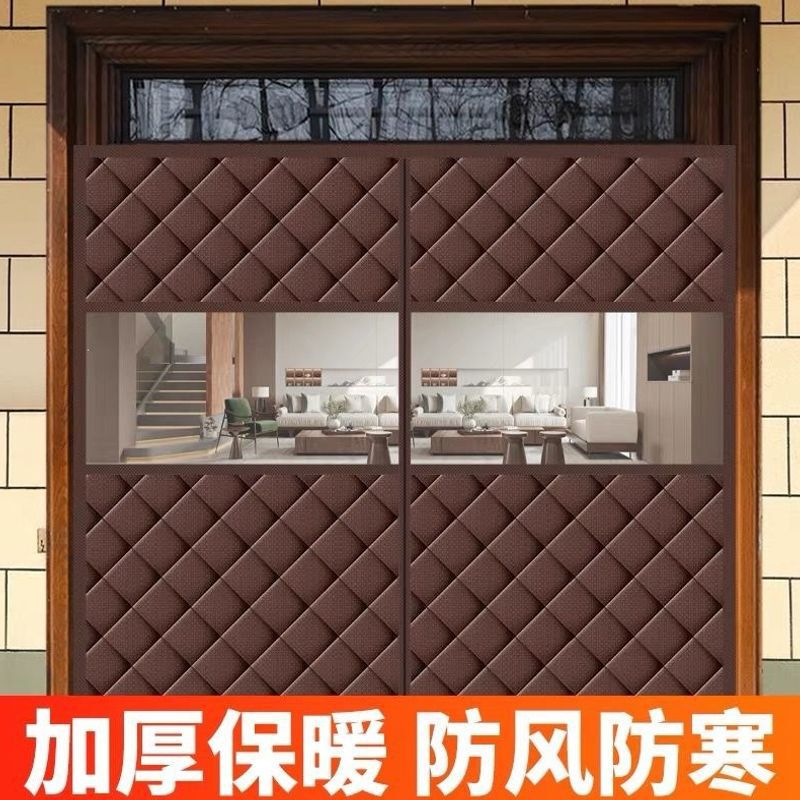 Winter cotton door curtain for home use, soundproof, windproof, thickened, warm, cold-resistant, wind-blocking, air conditioning curtain, thermal insulation, magnetic self-closing Winter cotton door curtain for home use, soundproof, windproof, thickened, warm, cold-resistant, wind-blocking, air conditioning curtain, thermal insulation, magnetic self-closing