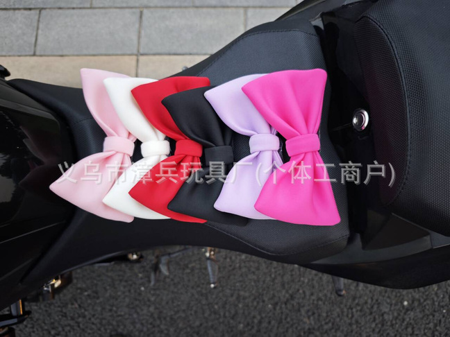 Motorcycle Helmet Bow Decoration Ornaments Modified Car Stickers Accessories Electric Vehicle Motorcycle Tail Three-Dimensional Doll
