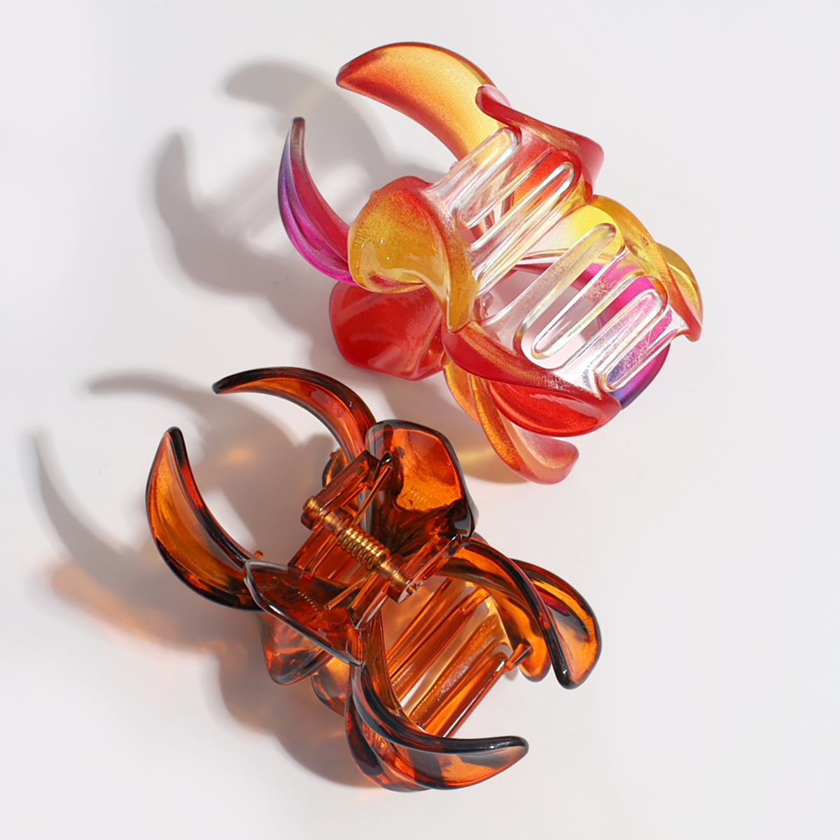 25g Weight Hair Clip, Hair Claws Hair Accessories Type 1 Piece Quantity Casual, Daily Occasion Plastic Material Ombre, Leopard, Transparent, Plumeria Pattern Women's Gender IG Style Style Gradient Color, Leopard Color IG Style Women's Ombre Leopard Transparent Plastic Hair Clip Hair Claws 4