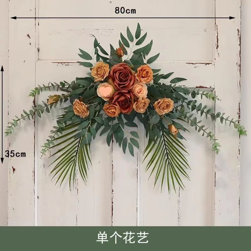仿真花门头花艺装饰墙面挂饰门楣花水牌花艺布景拍照摄影场景道具|undefined