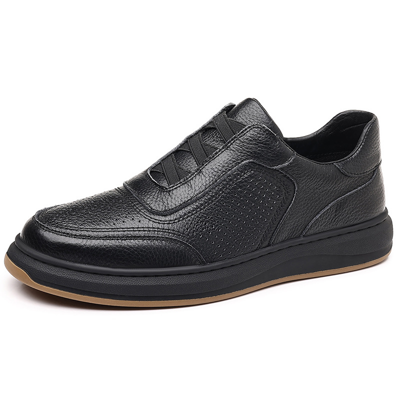 Piel de vaca de primera capa 2025 verano nuevo estilo sandalias de hombre cuero casual perforado hueco transpirable zapatos de cuero para hombre