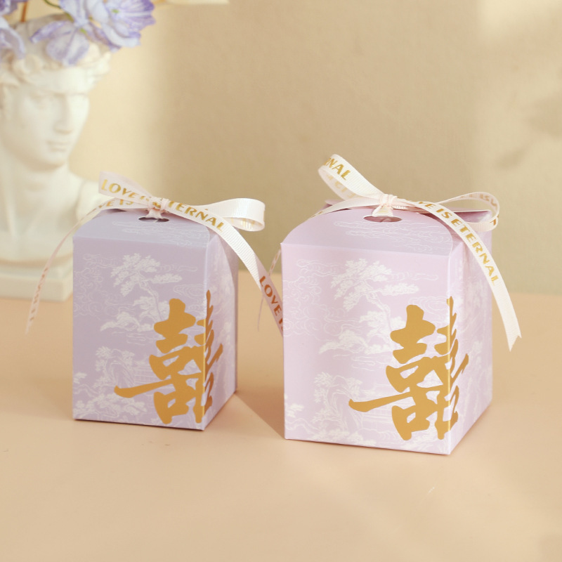 Nueva caja de azúcar de boda caja de azúcar de nicho de alto nivel sensación de boda creativa caja de regalo caja de cartón