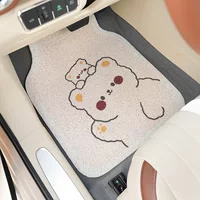 Новый мультяшный толстый медведь шелковый круг автомобильный коврик универсальный коврик для ног