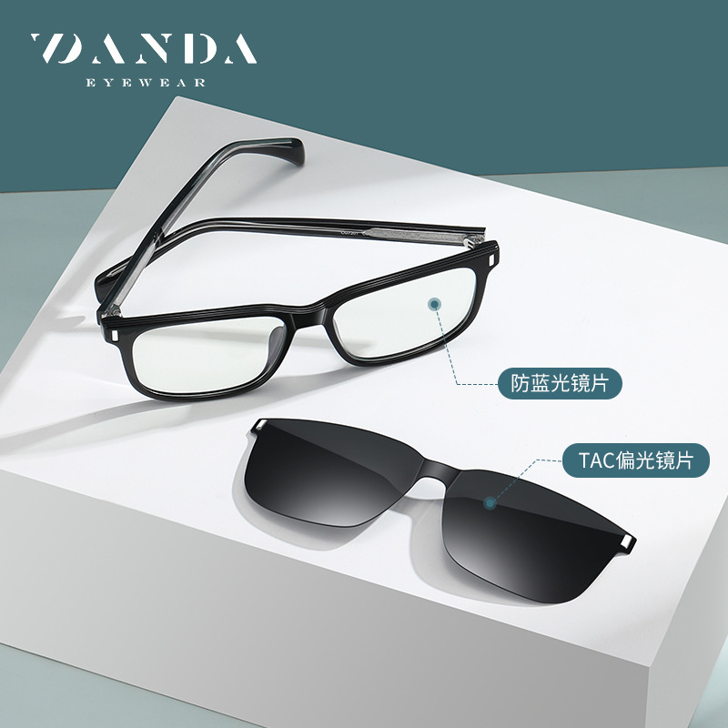 Nueva miopía especial magnética polarizada gafas de sol CG7201 gafas artísticas marco con cinturón con sol gafas de sol de protección para hombres