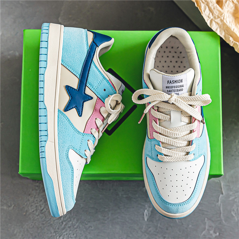 Cuatro estaciones, nuevos estudiantes casuales, zapatos de estrella con suela de goma en la carretera, zapatillas de deporte de pareja de nicho de moda de todos los partidos, Jinjiang