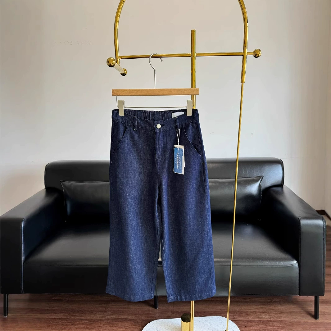 25ss ранневесенние женские тонкие льняные джинсы с девятью точками 250611