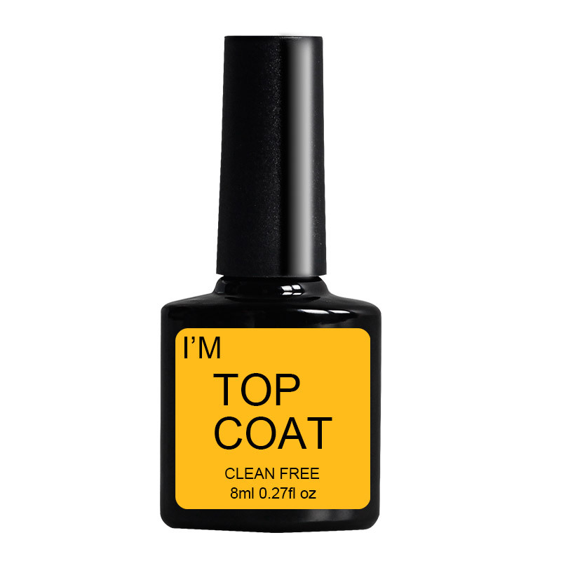 Matte top coat base gel plastic bottle 8ml