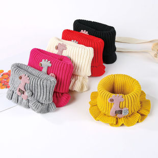 Wool Knitted Baby Scarf Winter Children's Casual Neck Scarf Boys and Girls Warm Baby Neck Scarf Wholesale