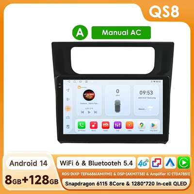 DVD Navigation — Models, Android Carplay Central - 8128g-wifi4g-lte-version-6115-carplay-eight-core-10inch-suitable-for-volkswagen-caddy-2015-2018-manual-air-conditioner