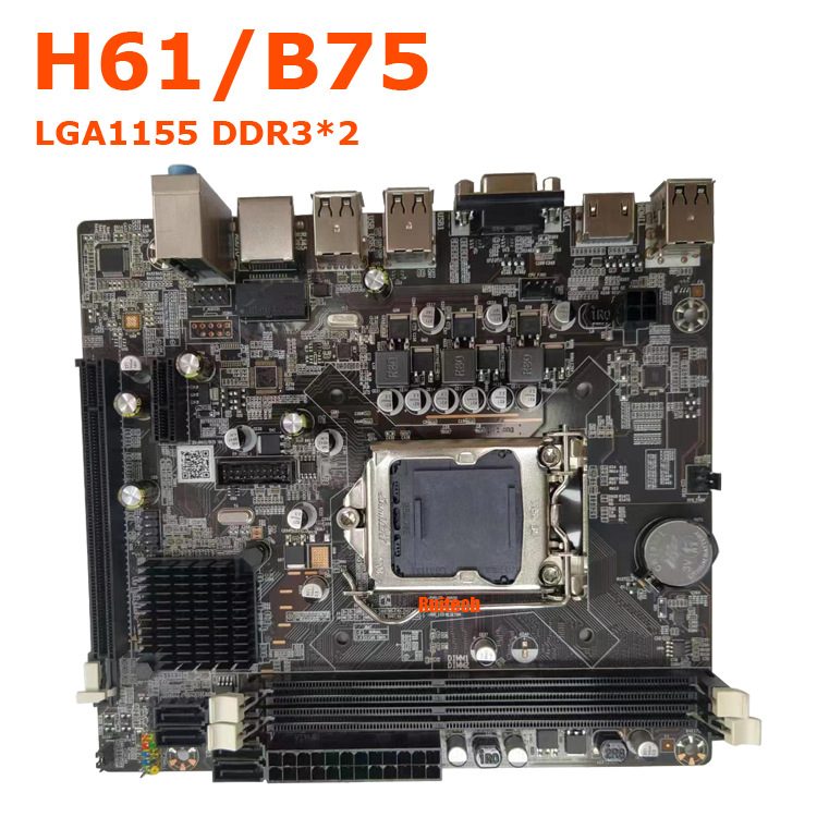 全新台式机主板H61 1155针DDR3电脑主板双核/四核I3 i5等CPU超B75