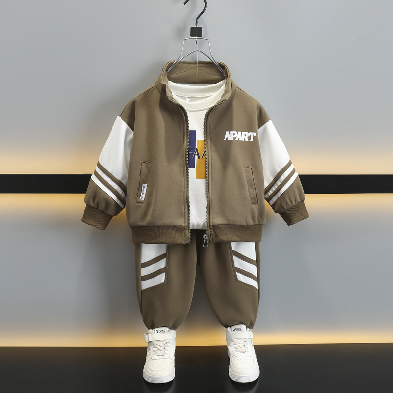 5847 Traje deportivo para niños 2025 nueva primavera y otoño Ropa para niños Ropa de celebridades de Internet para niños Traje de dos piezas para bebés